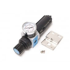 Фильтр-регулятор с индикатором давления для пневмосистем 1/8''(максимальное давление 10bar пропускная способность 200 л/мин температура воздуха 5-60С.