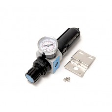 Фильтр-регулятор с индикатором давления для пневмосистем 1/4''(максимальное давление 10bar пропускная способность 200 л/мин температура воздуха 5-60С.