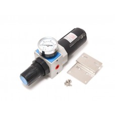 Фильтр-регулятор с индикатором давления для пневмосистем ''Profi''1/4''(пропускная способность:1300 л/мин,16bar, температура воздуха: 5° до 60°,5мк)