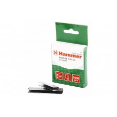 34001 Скобы для степлера Hammer Flex 215-001 12мм, ширина 5мм, сечение 1.2мм, U-образные (тип 28) 1000шт.