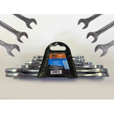 Double open end wrench set 6pcs (6x7, 8x10, 12x13, 14x17, 19x21, 22x24mm)