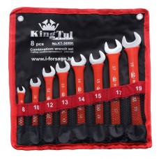Combination wrench set 8pcs (8, 10, 12, 13, 14, 15, 17, 19mm), on holder