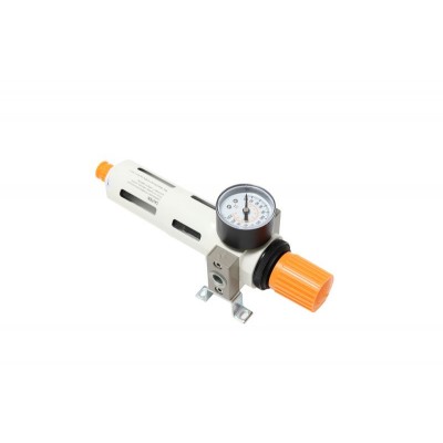 Фильтр-регулятор с индикатором давления для пневмосистемы ''Profi''1/4''(пропускная способность:1300 л/мин,16bar, температура воздуха: 0° до 60°,5мк)