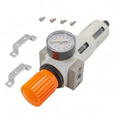 Фильтр-регулятор с индикатором давления для пневмосистемы ''Profi''1/2''(пропускная способность:2800 л/мин,16bar, температура воздуха: 0° до 60°,5мк)
