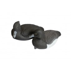 Муляж ''Утки''пластмассовая с поворотной головой для пруда декоративного(к-т 2шт)(15х19х28см,цвет:черный, черный/белый)