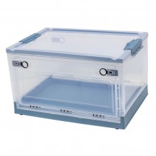 Ящик пластмассовый складной на колесиках для хранения (размер L-29.5х36х50.5см)