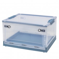 Ящик пластмассовый складной на колесиках для хранения (размер XL-61.5х42х35см)