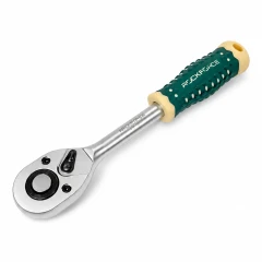 Трещотка реверсивная с противоскользящей пластиковой ручкой 1/2''(45зуб.)