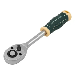 Трещотка реверсивная с противоскользящей пластиковой ручкой 1/2''(45зуб.)