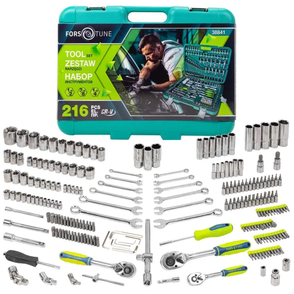 Набор инструментов 216пр. 1/4''3/8''1/2''(6гр, 12гр)