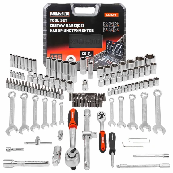 Набор инструментов 125пр. 1/4'', 1/2''(6гр.)