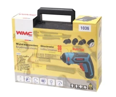 Шуруповерт аккумуляторный с набором бит и аксессуаров 36пр(4V,1.5Ah,4Nm),в кейсе