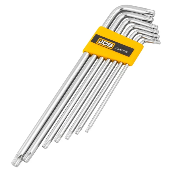 Набор ключей TORX Г-образных экстра длинных 7пр.(Т10,Т15,Т20,Т25,Т27,Т30,Т40) в пластиковом держателе