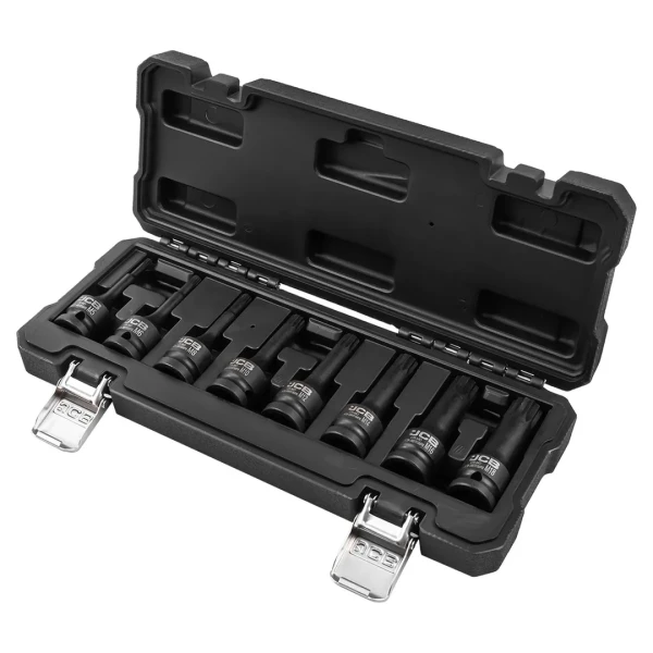 Набор головок-бит SPLINE ударных 8пр.,1/2''(M5, M6, M8, M10, M12, M14, M16, M18), в пласт.кейсе