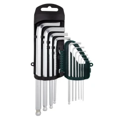 Набор ключей Г-образных 6-гранных длинных с шаром, 10пр. (1.27, 1.5, 2, 2.5, 3-6, 8, 10мм) в пластиковом держателе