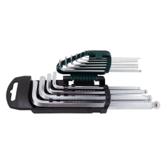 Набор ключей Г-образных 6-гранных длинных с шаром, 10пр. (1.27, 1.5, 2, 2.5, 3-6, 8, 10мм) в пластиковом держателе