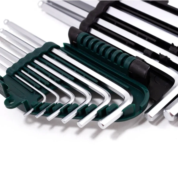 Набор ключей Г-образных 6-гранных длинных с шаром, 10пр. (1.27, 1.5, 2, 2.5, 3-6, 8, 10мм) в пластиковом держателе