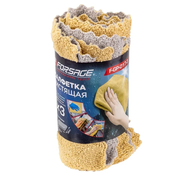 Салфетка чистящая микрофибра а/м 30*30cm(3шт/уп)