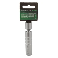 Головка свечная магнитная с шарниром 16мм 3/8''12гр (L-70mm),на пластиковом держателе