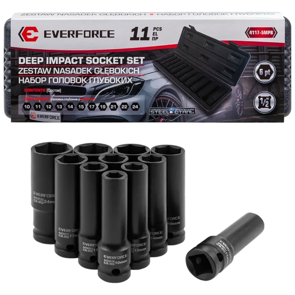 Набор головок ударных глубоких 11пр. 1/2''6pt