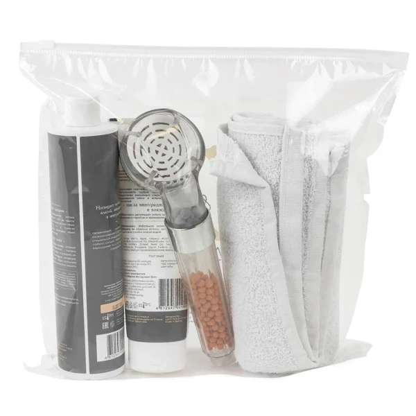 Набор косметики(шампунь.кондиционер для волос.полотенце 40*70,лейка для душа)