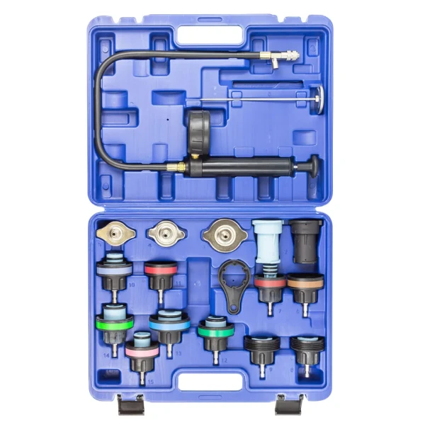 Набор приспособлений для тестирования систем охлаждения 18пр.(0-2.5bar), в кейсе