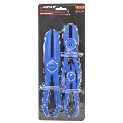 Зажимы пластмассовые с фиксатором для пережатия шлангов и патрубков, набор 3пр.