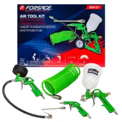 Краскораспылитель H-827-2V c верхним пластиковым бачком 600мл в комплекте с аксессуарами, набор 5пр.