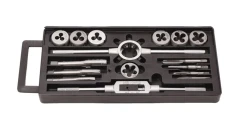 Набор метчиков и плашек метрический 16пр. (М3х0.5, М4х0.7, М5х0.8, М6х1, М8х1.25, М10х1.5, М12х1.75), в пенале