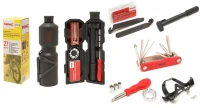 Набор инструментов для обслуживания велосипеда 27пр.+держатель фляги,в тубе(черный)