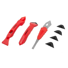 Набор пластиковых скребков с металлическим ножом для удаления герметика 3пр, в блистере