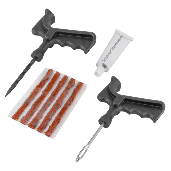 Набор инструментов для ремонта шин 8пр.(шило,протяжка,шнуры-5шт,клей), в блистере