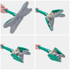 Швабра Х-образная с функцией отжима (бирюзовая,1300х370х150мм)