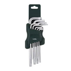 Набор ключей Г-образных TORX длинных, 9пр. (Т10, Т15, Т20, Т25, Т27, Т30, Т40, Т45, Т50) в пластиковом держателе