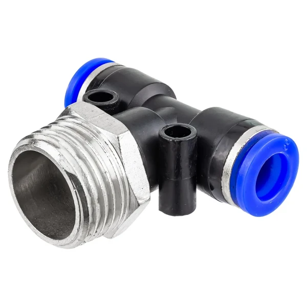 Фитинг Т-образный для пластиковых трубок 8мм с наружной резьбой 1/2''