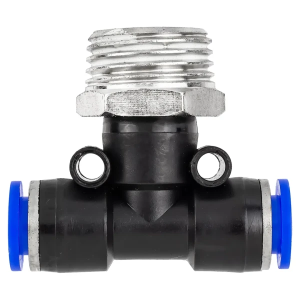 Фитинг Т-образный для пластиковых трубок 8мм с наружной резьбой 1/2''