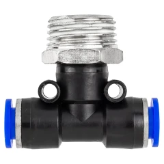 Фитинг Т-образный для пластиковых трубок 8мм с наружной резьбой 1/2''