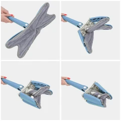 Швабра Х-образная с функцией отжима (голубая,1300х370х150мм)