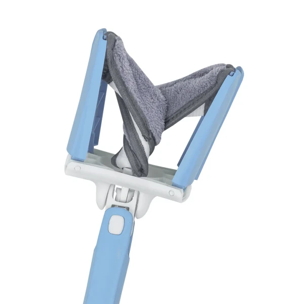 Швабра Х-образная с функцией отжима (голубая,1300х370х150мм)