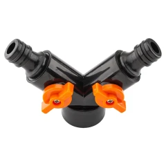 Распределитель двухканальный с кранами/3/4''внутренняя резьба