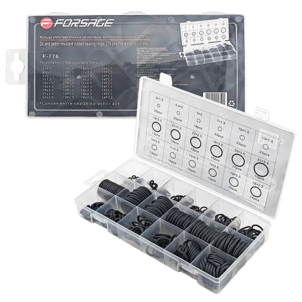 Кольца уплотнительные резиновые маслобензостойкие, 279пр.