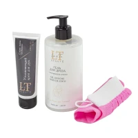 Набор косметики (гель для душа.крем для рук.перчатка-рукавица)