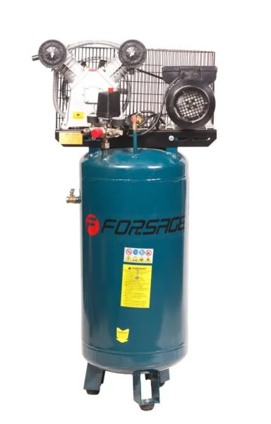 Компрессор 100 л 2-х поршневой с ременным приводом вертикальный (2.2кВт, ресивер 100л, 250л/м, 220В)