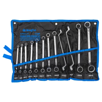 Ключи накидные, отогнутые на 75град., набор 12пр. (6х7, 8х9, 10х11, 12х13, 14х15, 16х17, 18х19, 20х22, 21х23, 24х27, 25х28, 30х32мм)