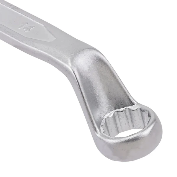 Ключи накидные, отогнутые на 75град., набор 6пр. (6х7, 8х9, 10х11, 12х13, 14х15, 16х17мм)