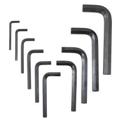 Набор ключей Г-образных 6-гранных 10пр. (6, 7, 8, 10, 11, 12, 14, 17, 19, 22мм) на полотне