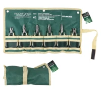 Набор шарнирно-губцевого инструмента мини 6пр. 5''-125мм(бокорезы, плоскогубцы-2шт, утконосы прямые/изогнутые, кусачки торцевые), на полотне