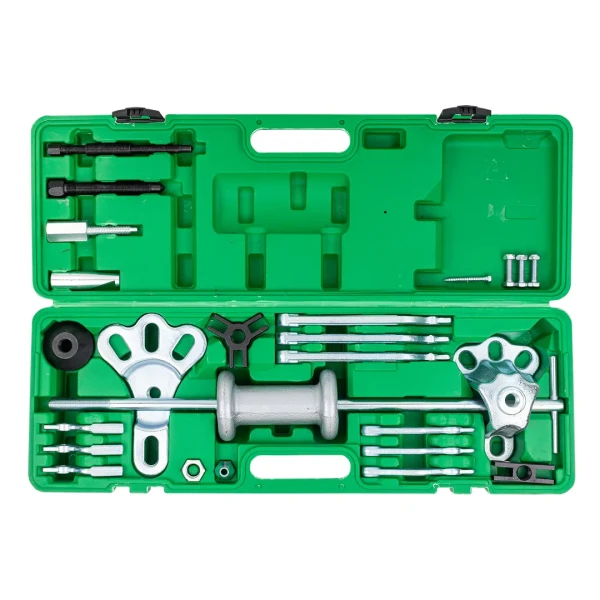 Молоток обратный для съема подшипников в наборе со сменными лапами (26пр)в кейсе