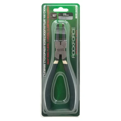 Съемник стопорных колец гнутый на сжим(90°, L-175мм),в блистере