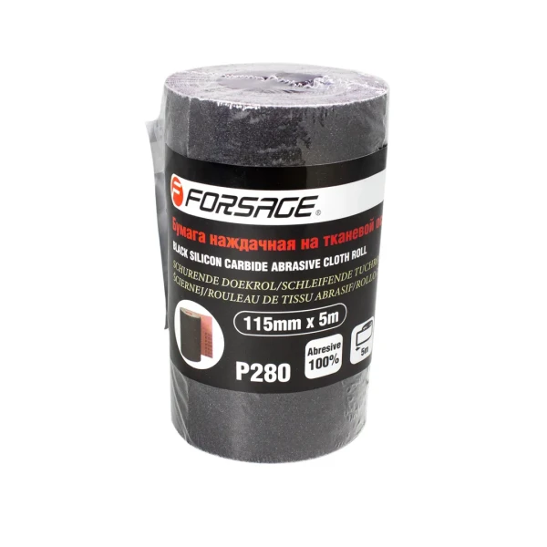 Бумага наждачная на тканевой основе 115ммх5м в рулоне (P280)